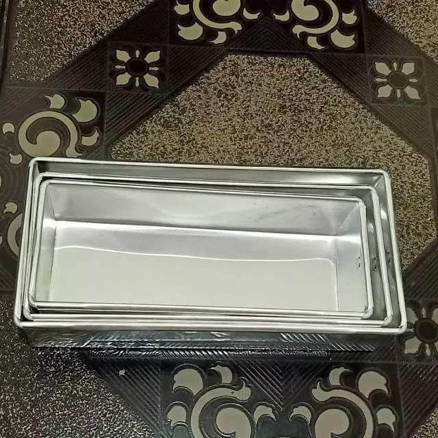 loyang roti tawar polos set 3 / loyang persegi panjang / loyang puding
