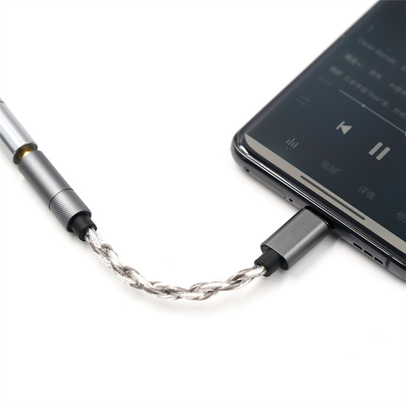 T24C Type C Headphone Adapter CX31993 32Bit 384Khz Audio Decoding Cable Type C To 3.5Mm DAC Amp