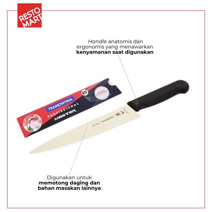 Pisau Daging / Pisau Daging 20 cm / Meat Knife Proffesional 8" TRAMONTINA Stainless Steel (1511590)
