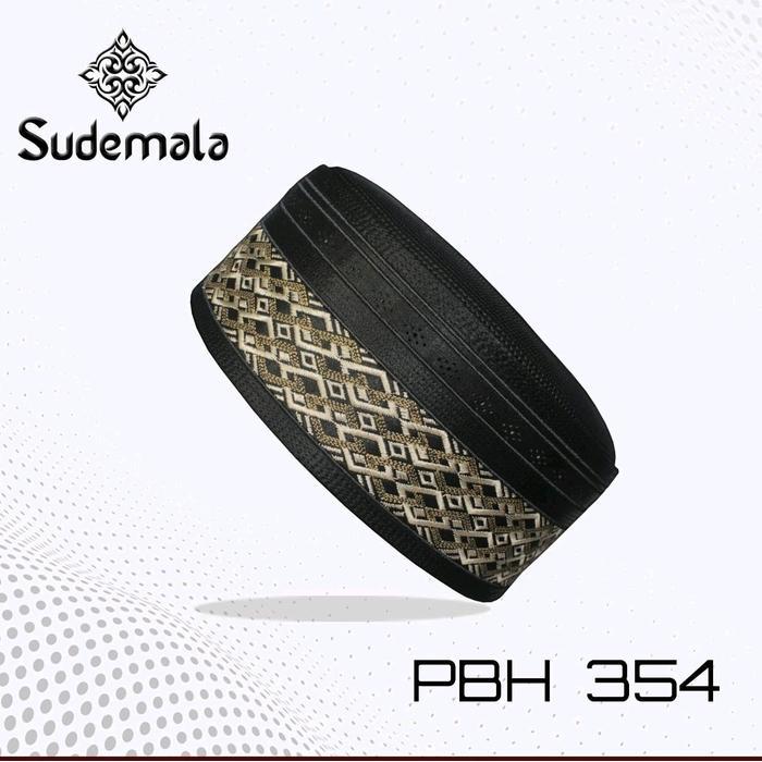 HARGA DISKON Peci Sudemala PBH 354 Songkok Hitam Sudemala Peci Haji Hitam Motif Premium Kopiah