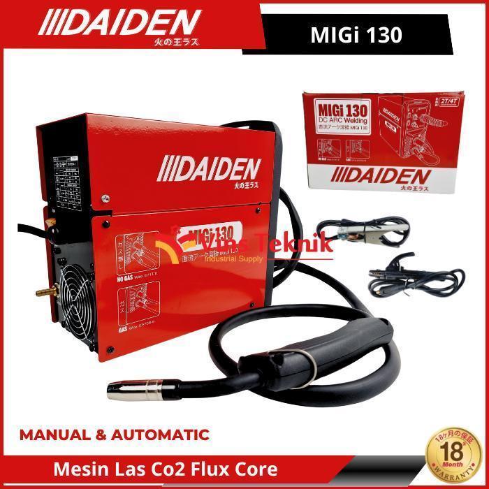 Daiden Migi 130 Mesin Las Argon Stanless Travo Las Inverter Trafo Las Co2 Flux Core Tanpa Gas 130A