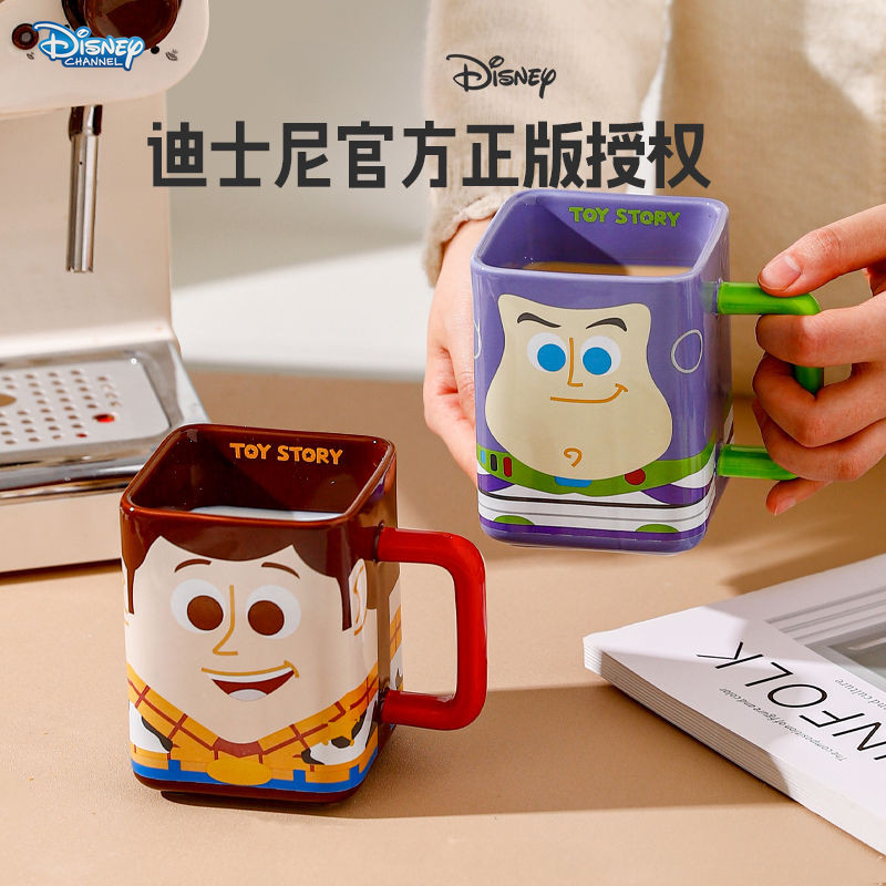 Disney Buzz Lightyear Mug Ceramic Mug Household Kids Drinking Coffee Ceramic Mug Children's Day Gift