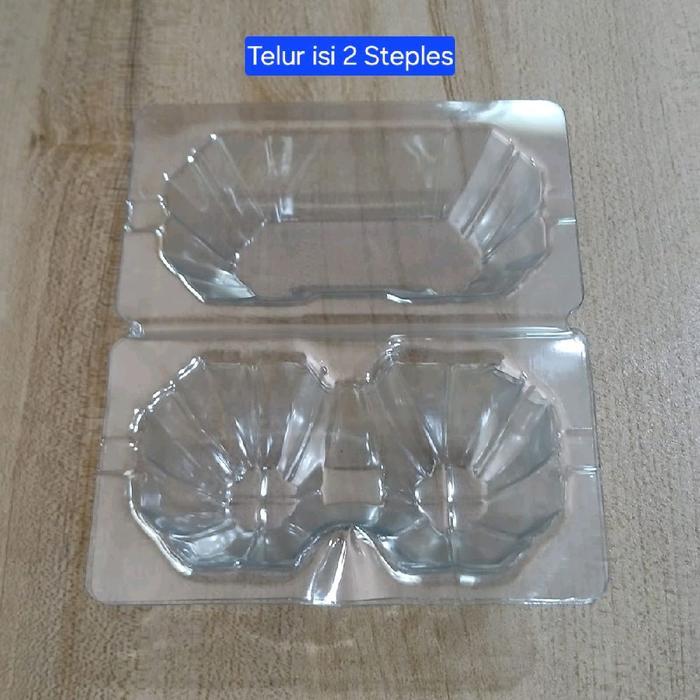 100Pcs Mika Tray Telur Isi 2 Steples / Mika Telur / Tempat Telur