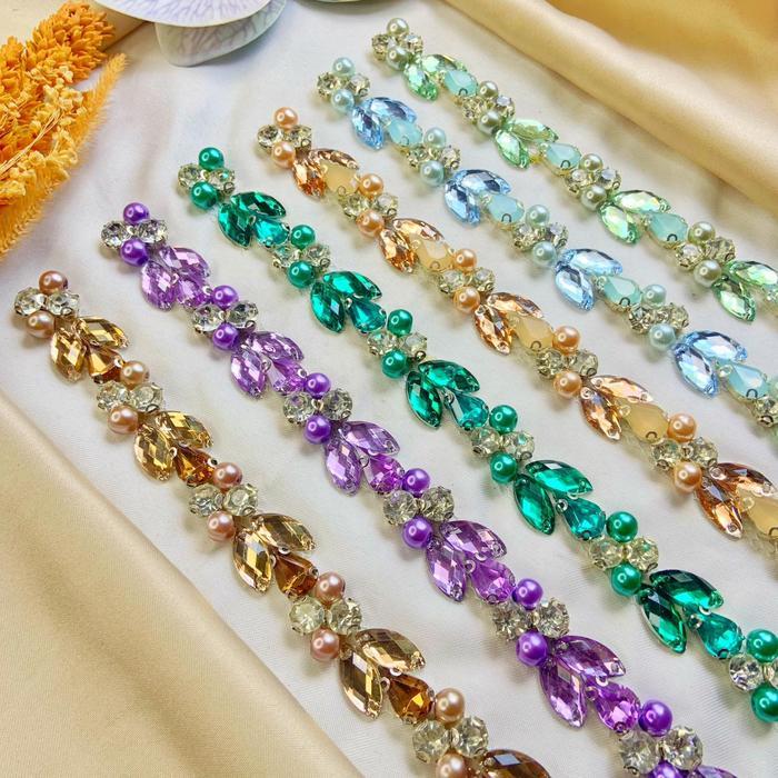 Payet Rangkai F04 / Payet leher / Payet pinggang / Payet dada / Payet Mutiara / Bisa Custom Warna