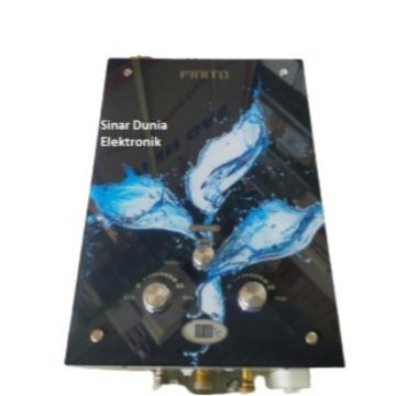 Finito Gas Water Heater Digital Glass 6L Pemanas Air Gas Fno-G007 G007