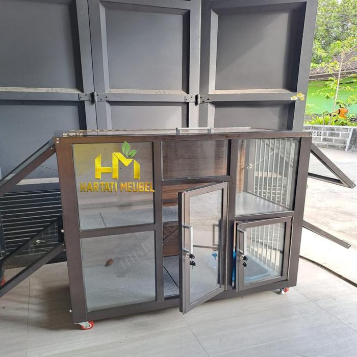 Kandang kucing alumunium bahan besar