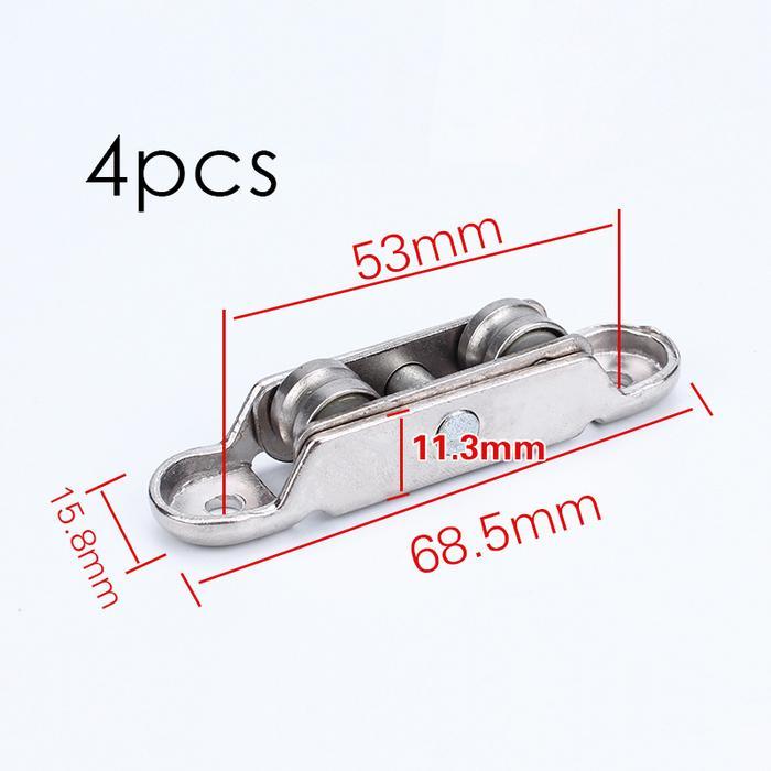 Roda Pintu Geser Anti Karat Roda Katrol Pintu Geser Zinc Alloy Katrol Pintu Roda Rel Anti Karat