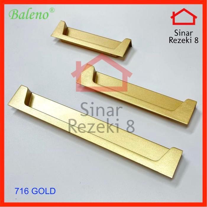 Handle Tarikan Tanam GOLD Pintu Geser Sliding Laci Lemari Gagang 716