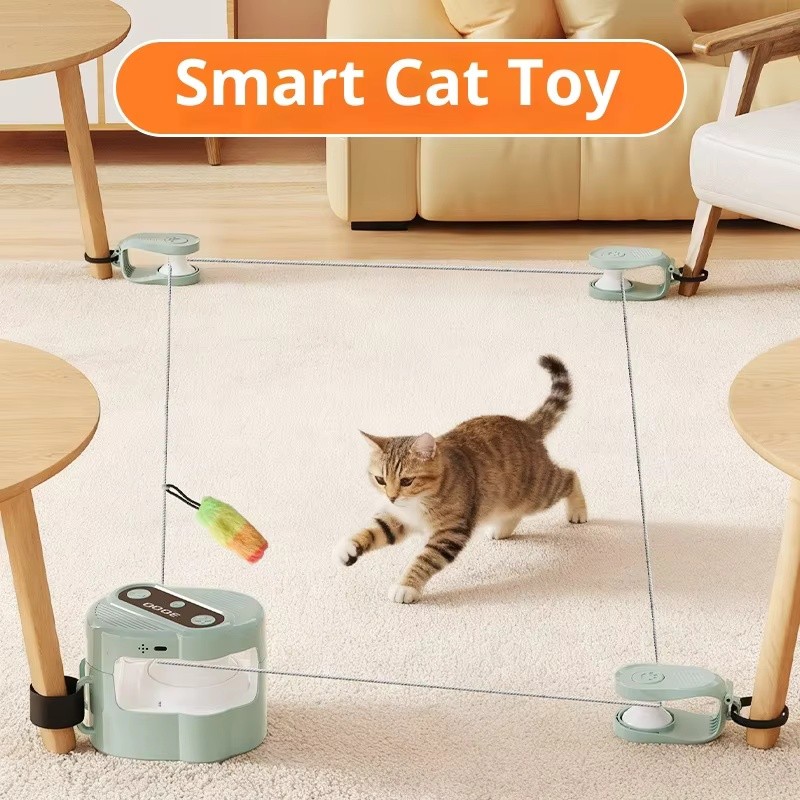 Interactive Cat Toys Running Cat Toy for Indoor Wheel Exerciser Cat Treadmill Remote Control