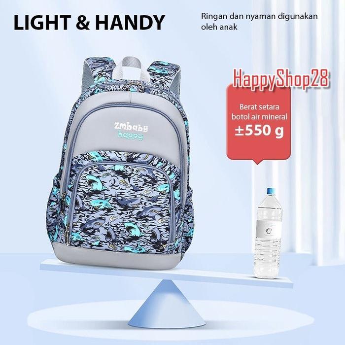 Tas Ransel Anak Sekolah Motif ZMBABY HAPPY