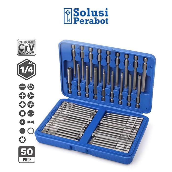 Mata Bor Obeng 50 In 1 Sp / Set Screwdriver Bits Drill Panjang