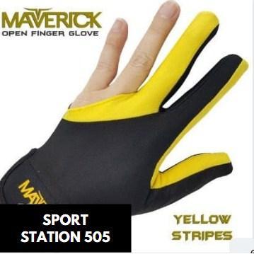 Maverick Glove - Yellow Stripe Gloves Sarung Tangan Billyard Billiard