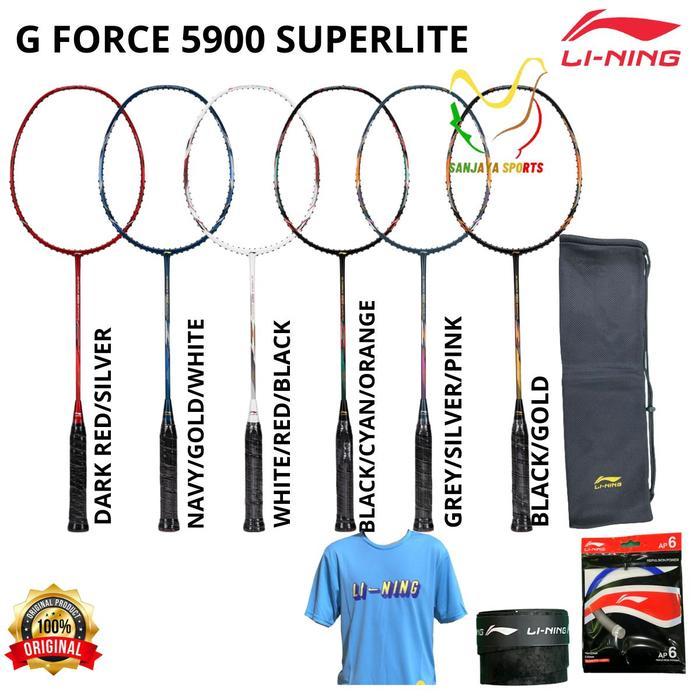 Raket Lining Badminton Bulutangkis Lining G Force 5900 Superlite Origi