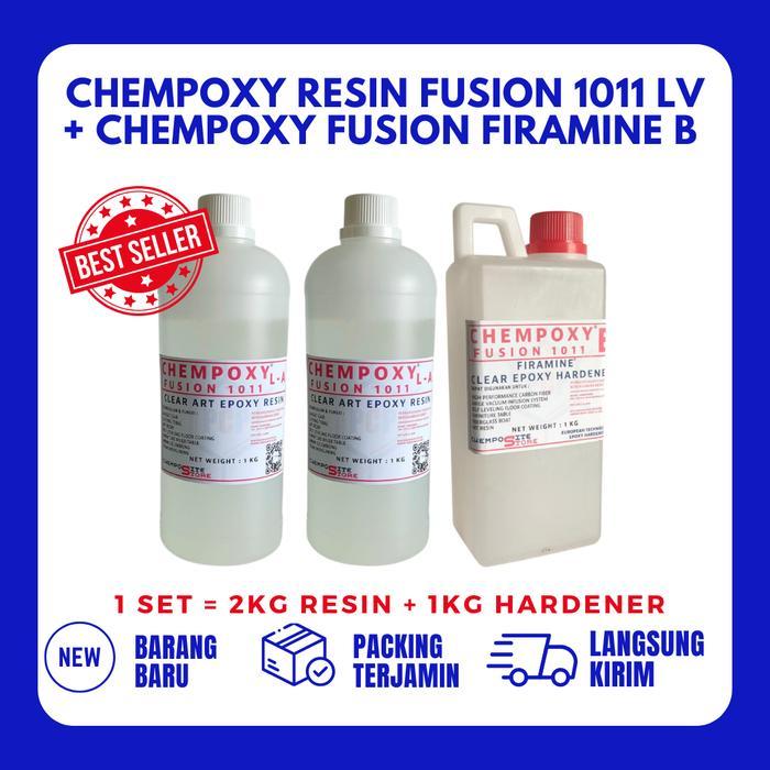 Epoxy Resin - Chempoxy Fusion 1011 Lv + Chempoxy Fusion Firamine B - 2Kg Resin+1Kg Hardener Untuk