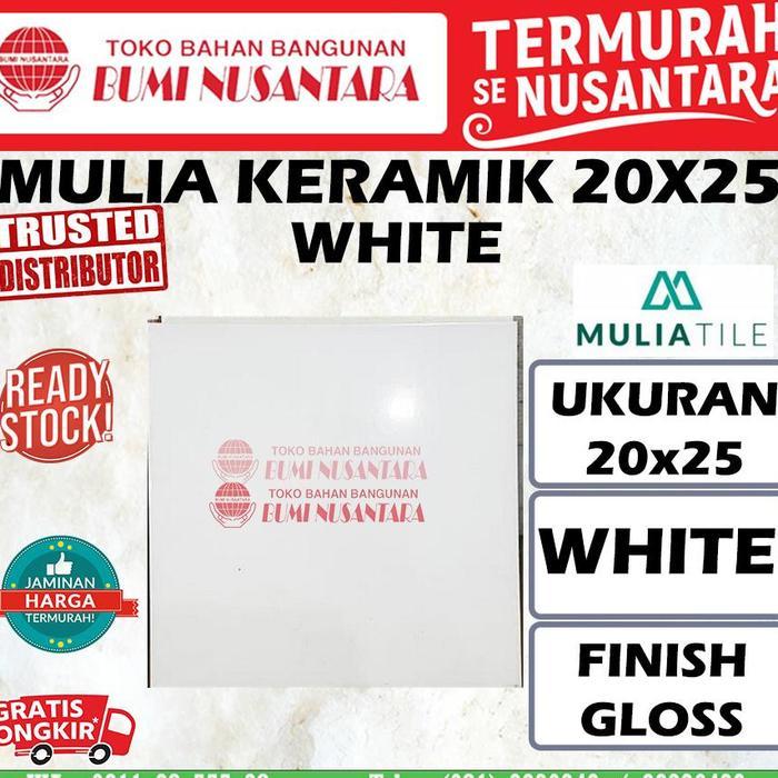 Mulia Keramik 20x25 Putih Brilliant White Polos Gloss Lantai Dinding