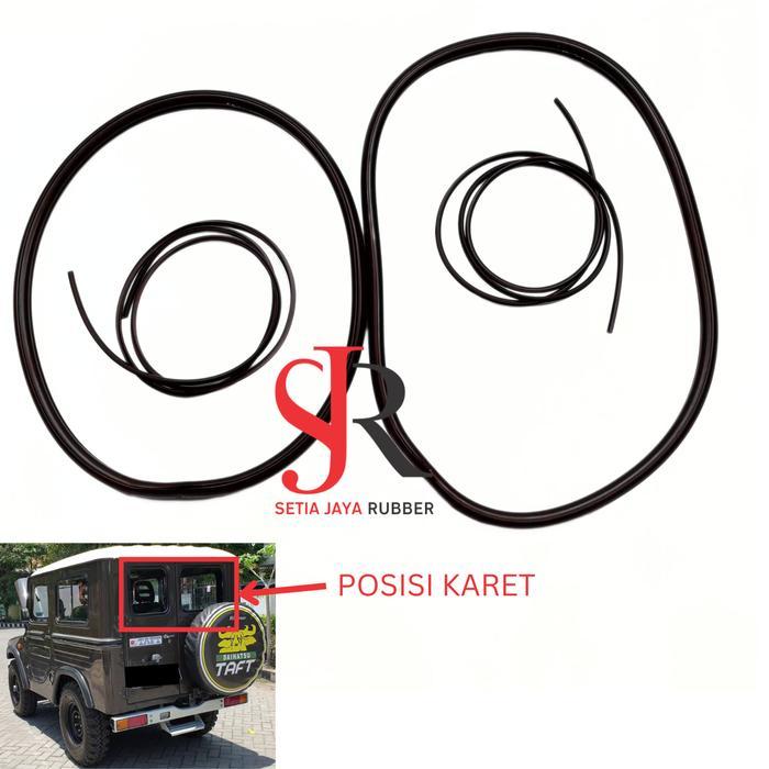 KARET STABILIZER MOBIL KARET KACA BELAKANG MOBIL DAIHATSU TAFT F50 TAFT KEBO PRESISI UKURAN PAS