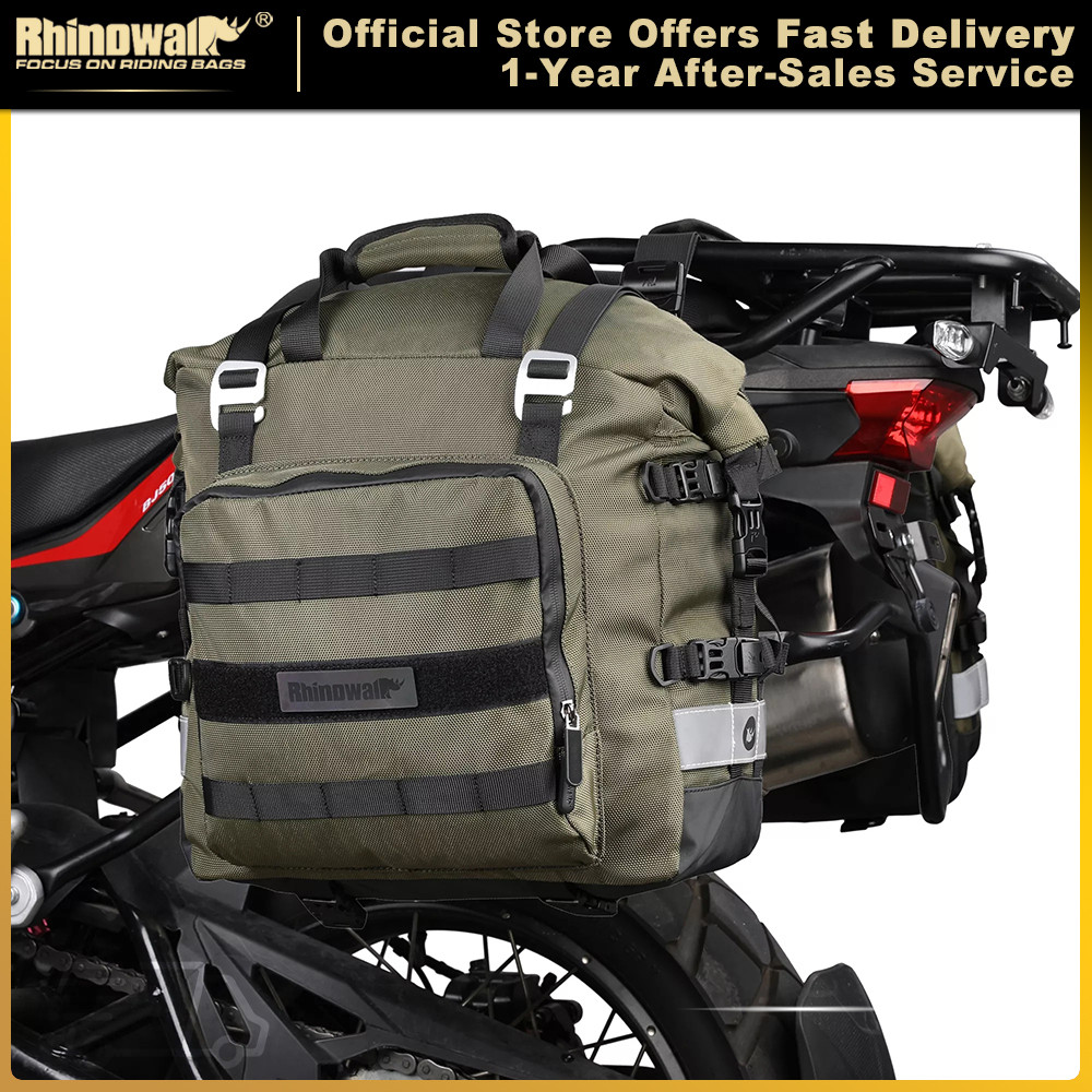 Rhinowalk Motorcycle SaddleBag 20L-30L Universal Side Bag With Removable 100% Waterproof Inner Bag T