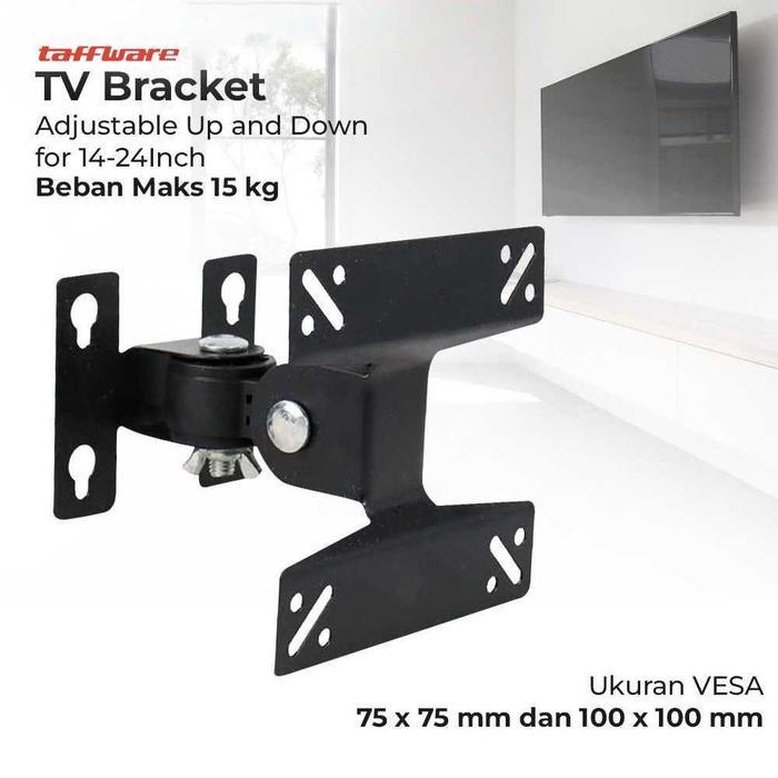 Cod Breket Holder Dudukan Monitor Tv Lcd Led Digital 14 - 24 Inch Tempel Dinding Adjustable