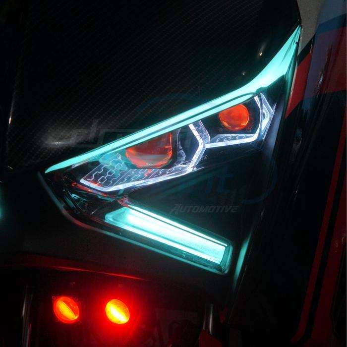 Yamaha Xmax 250 New Connected Lampu Depan Headlamp HEXA SLIMFRAME BWM 3D Frame tech Dream Light Auto
