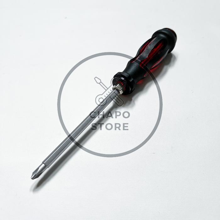 obeng ketok tembus 5" inch gagang karet