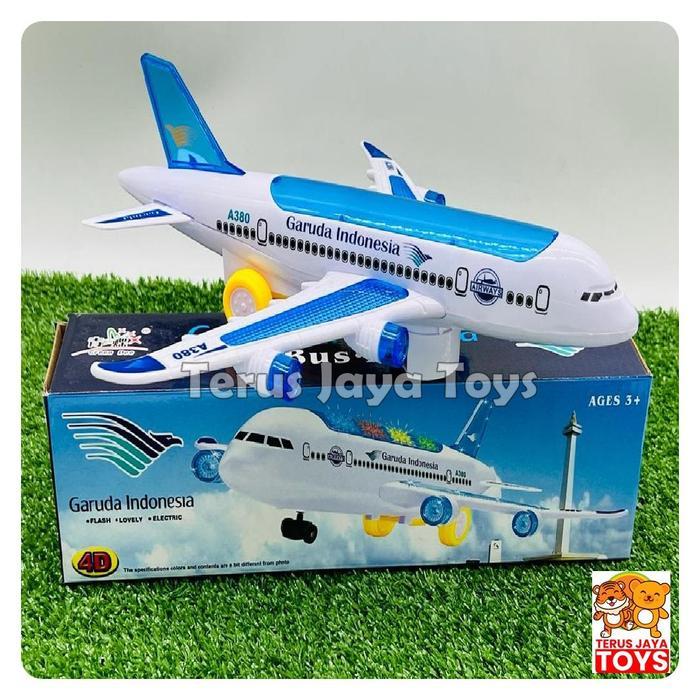 MAINAN ANAK PESAWAT BATERAI / PESAWAT GARUDA INDONESIA
