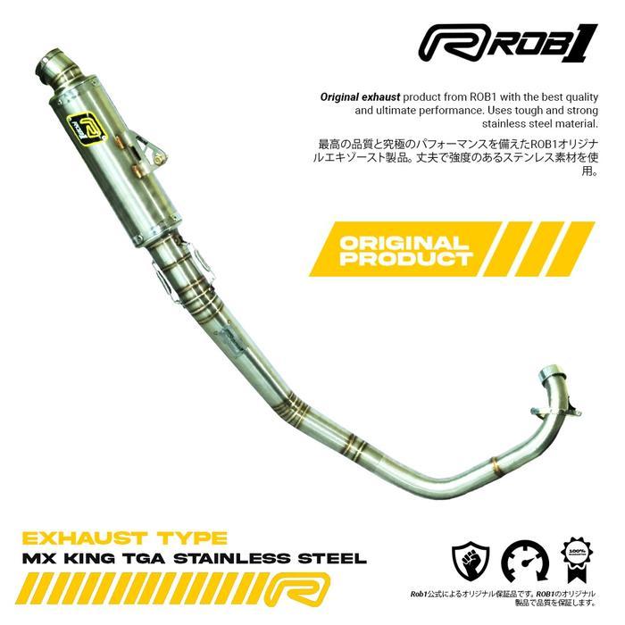 Knalpot ROB1 MX king TGA Stainless