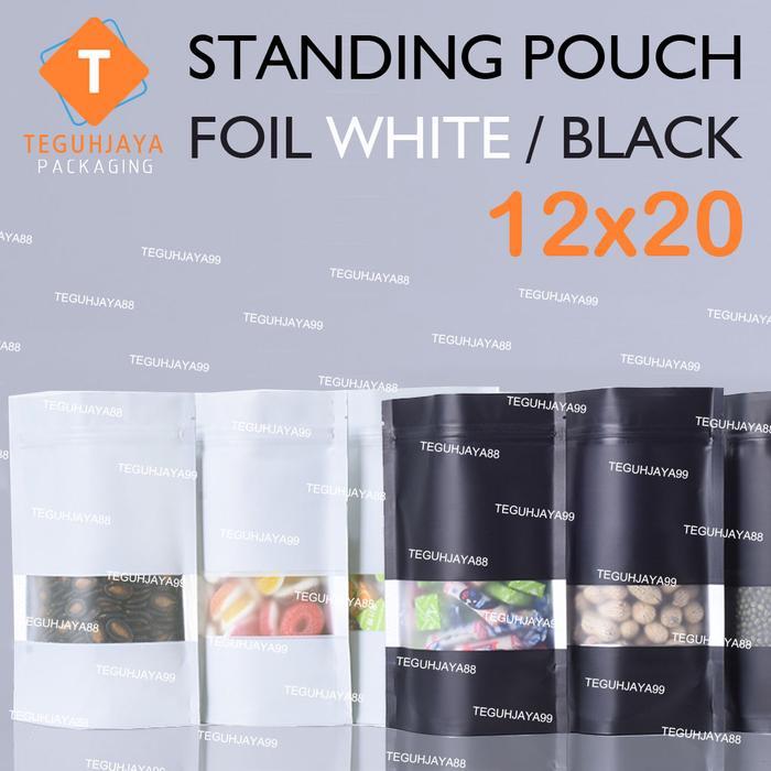 Standing Pouch Window Kombinasi Aluminium Foil Matte Doff 12Cm X20Cm