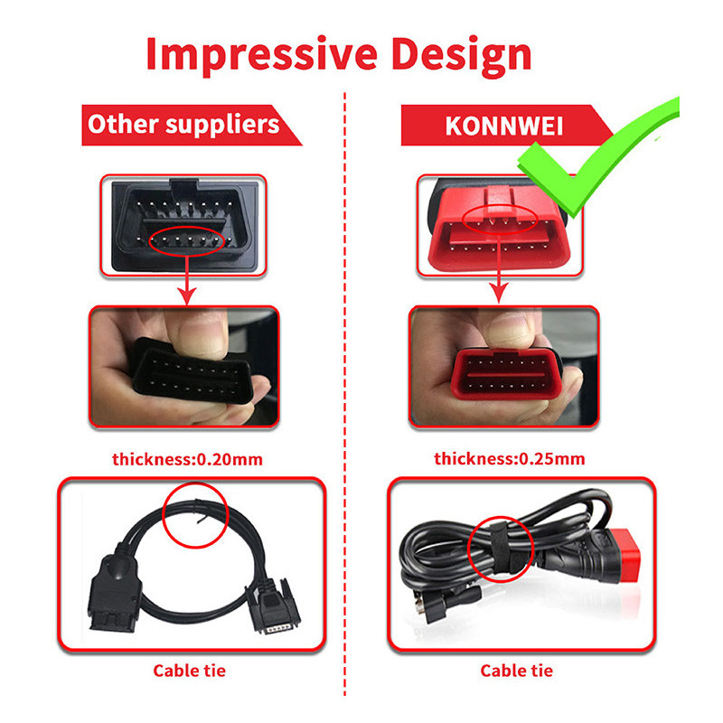 KONNWEI KW850 OBD2 Car Diagnostic Scanner Tools OBD 2 Auto Diagnostic Tool Check Engine Automotive