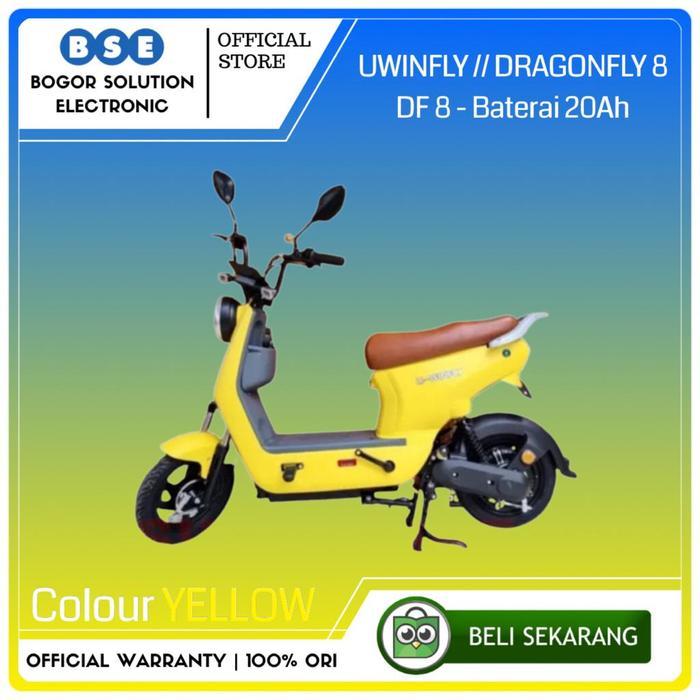 Sepeda Listrik Uwinfly DF8 Dragonfly 8 DF 8 20Ah Battery - Yellow ORI