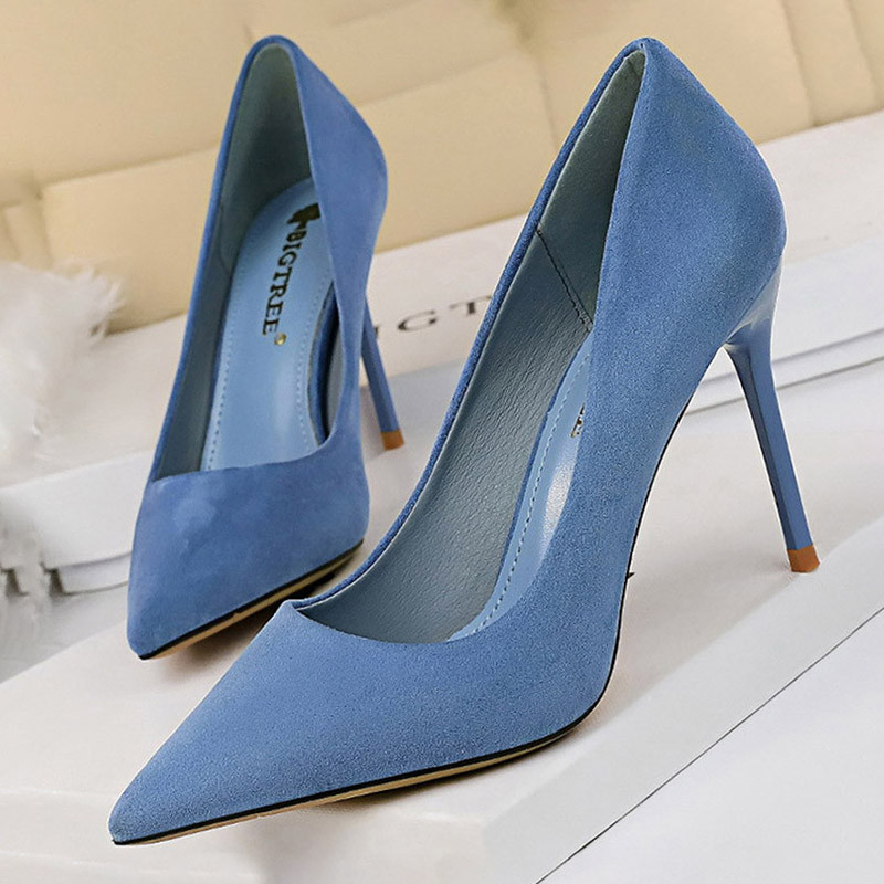 Bigtree Shoes 2026 New Women Pumps Suede High Heels Shoes Fashion Office Shoes Stiletto Party Shoes