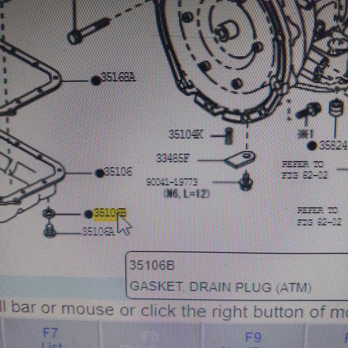oring stik oli transmisi dan oring pembuangan oli transmisi matic avanza 2013