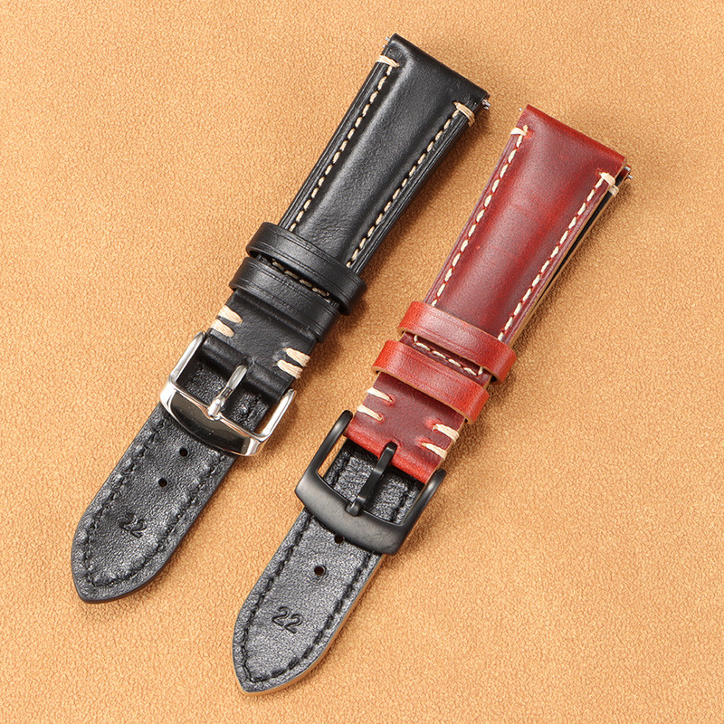 For Tudor BLACK BAYM 79250 79363 79830 vintage cowhide watch strap 22x18mm belt Men's bracelet