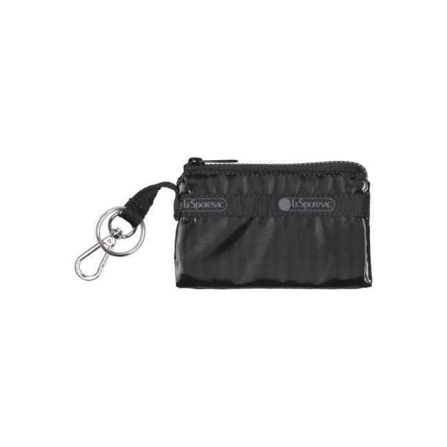 LeSportsac ZIP CARD HOLDER In BLACK SHINE L3005M135W25