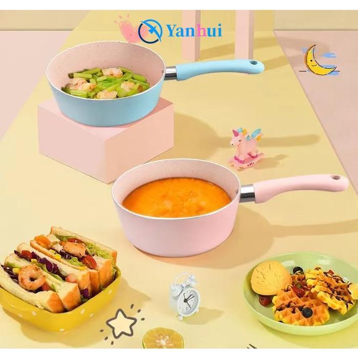 Panci Milk Pot Panci Susu Anti Lengket/Panci Mpasi Rebus Enamel