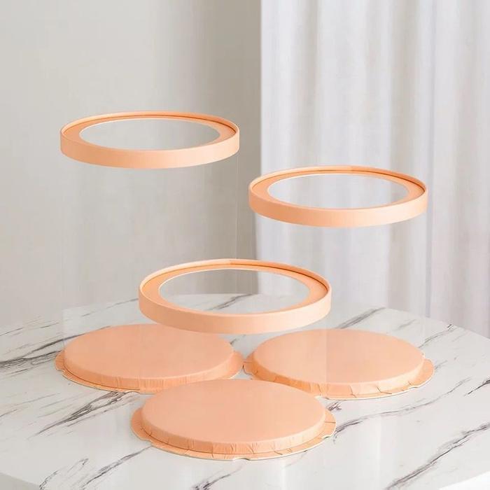 KOTAK TRANSPARAN BULAT CAKE BOX MIKA GIFT BOX MIKA ATAP TRANSPARAN