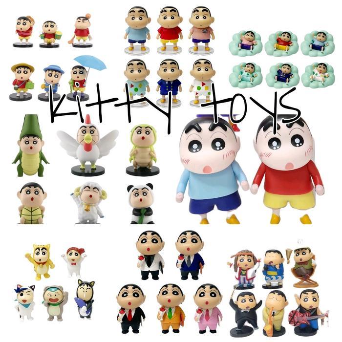 figure crayon sinchan set mainan hiasan figure miniatur pajangan
