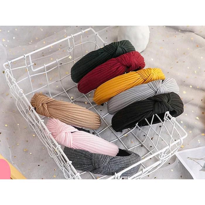 Bando Wanita Polos / Bandana Wanita Murah / Bando Kain Polos / Bando Simpul Aksesoris Rambut Wanita