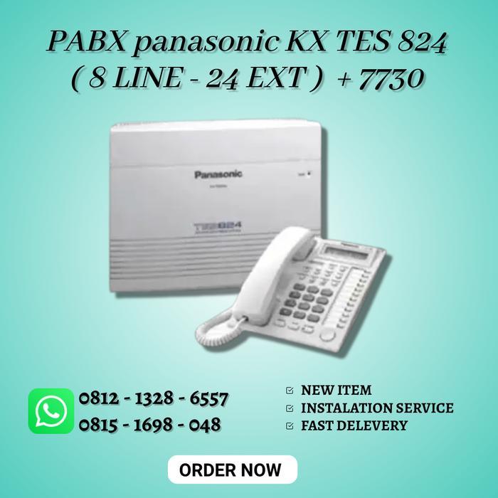 Terbaru Pabx Panasonic Kx-Tes 824 ( Kapasitas 8 Line, 24 Ext ) + Kx-T7730
