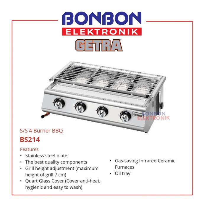 GETRA Griller Stainless 4 Tungku BS-214 / Mesin Pemanggang BS214