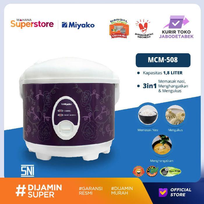 Miyako Rice Cooker 1.8 Liter - Mcm508 Purple Rose