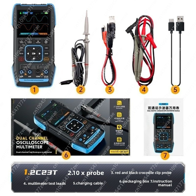 Handheld Digital Oscilloscope Multimeter Triple A Pair Of Channels Oscilloscope Signal Generator