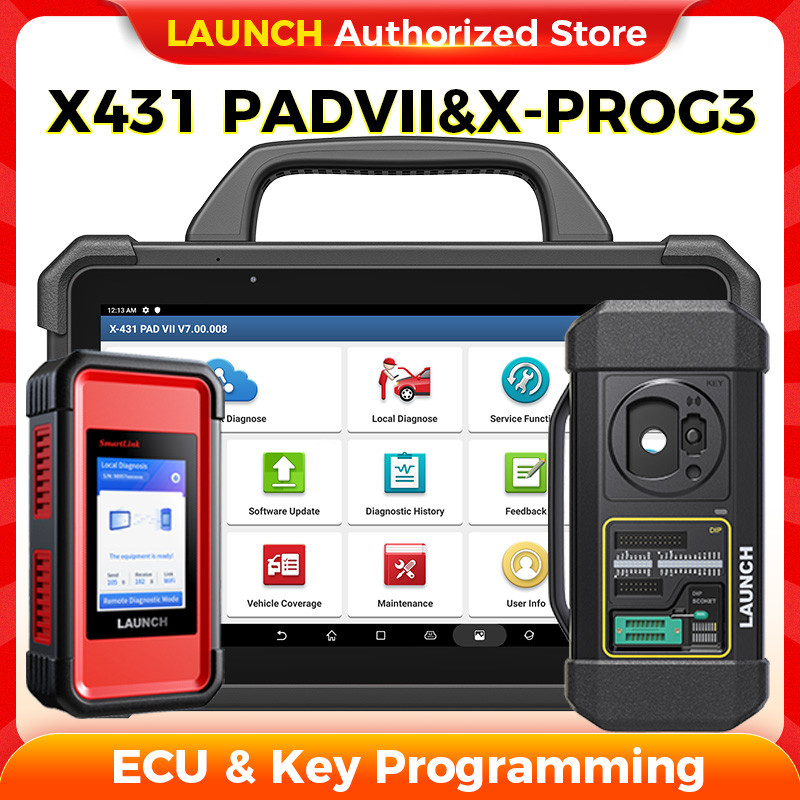 X-431 LAUNCH X431 PAD 7 & X-PROG3 Set Automotive Diagnostic Programming Tool All Key Lost Key