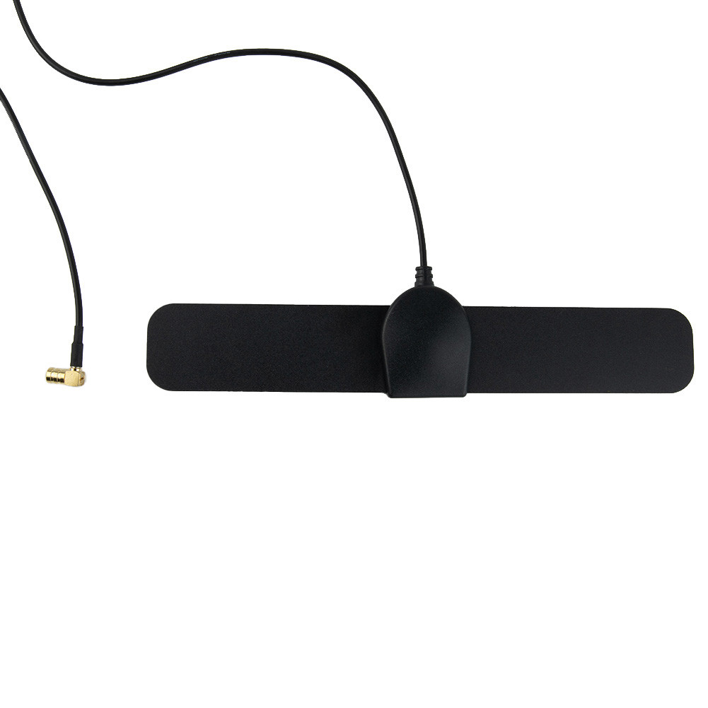 1pc DAB+FM Radio Antenna Signal Booster for Car Audio, VHF UHF Aerial with Gold-Plated SMB