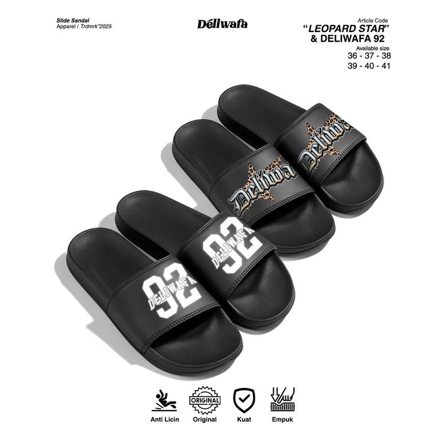 Deliwafa - Slide Sandal Empuk Anti Licin