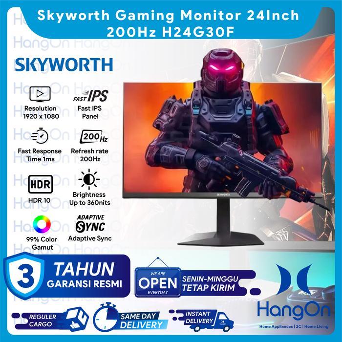 Skyworth H24G30F 200Hz Monitor Gaming 24 Inch Fast IPS Panel Versi Terbaru