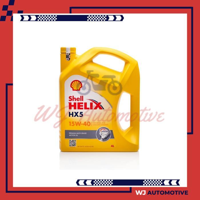 Shell Helix HX5 15W40 4 Liter Oli Mobil Shell HX 5 15W 40 4Liter Oli Mesin Mobil Bensin Shell 15W-40