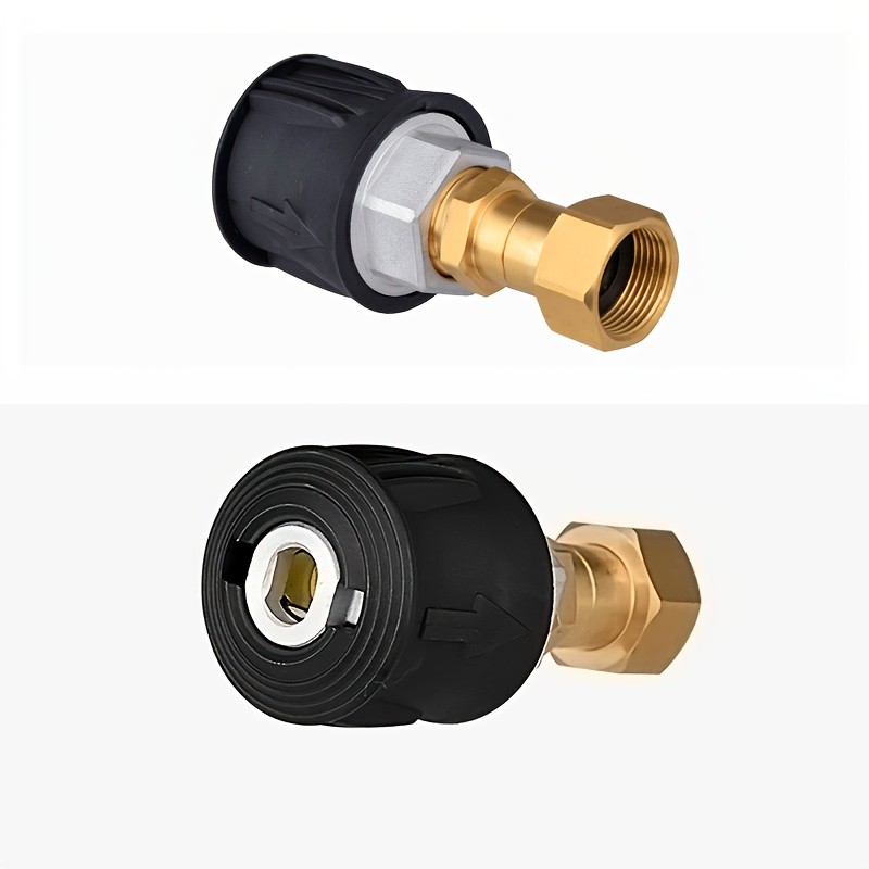 High Pressure Water Gun with 360 Swivel Brass Connector, Anti-Tangle Adapter, M22-14 to Karcher K