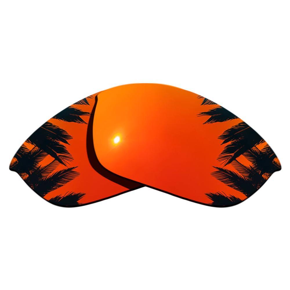Orange Red Mirrored Polarized Replacement Lenses for Oakley Half Jacket 2.0 Sunglasses Frame 100%