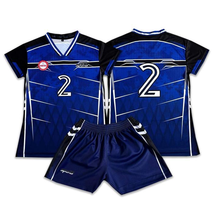 Mills Footwear - Stelan Voli Wanita Full Printing Set Celana Jersey Cewek Full Print Sport Baju