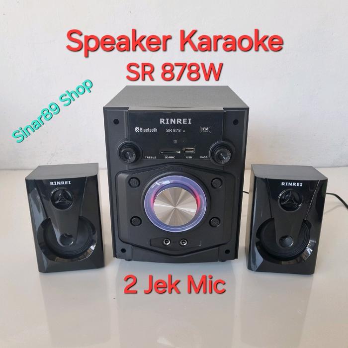 TERLARIS Speaker Karaoke Rinrei SR878D / ST878W Bonus MIC Bluetooth SALE